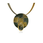 Tourmalinated quartz brooch/pendant
