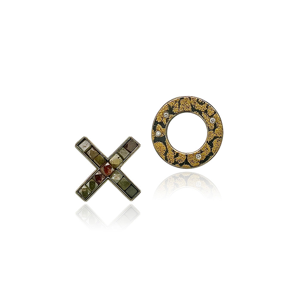 diamond "X &amp; O" pins