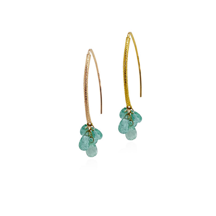 EMERALD "NAVETTE" EARRINGS