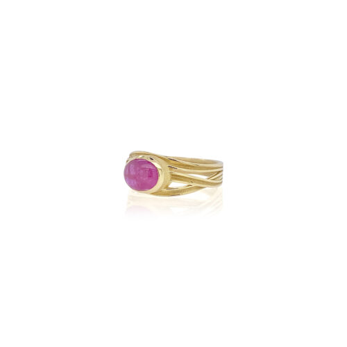 TRIPLE RIBBON RUBY RING