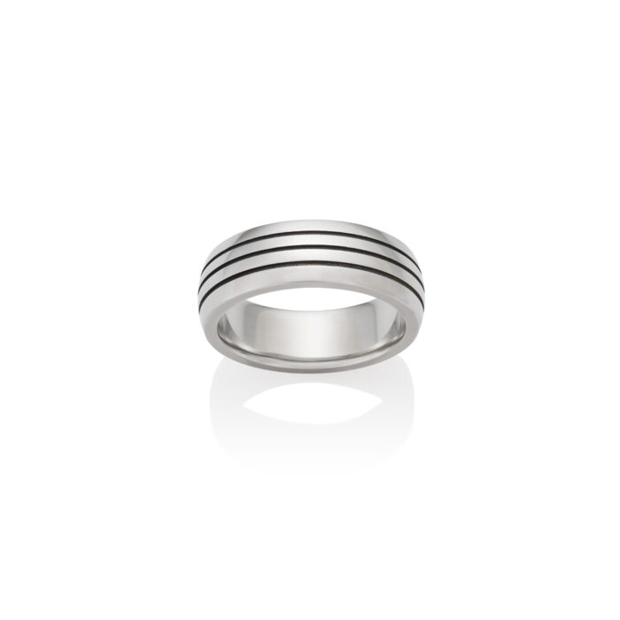 3-series stainless steel ring with micro grooves