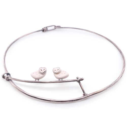 Owl Collar in Sterling Silver