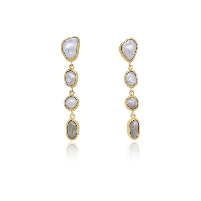 4-Keshi pearl drop earrings