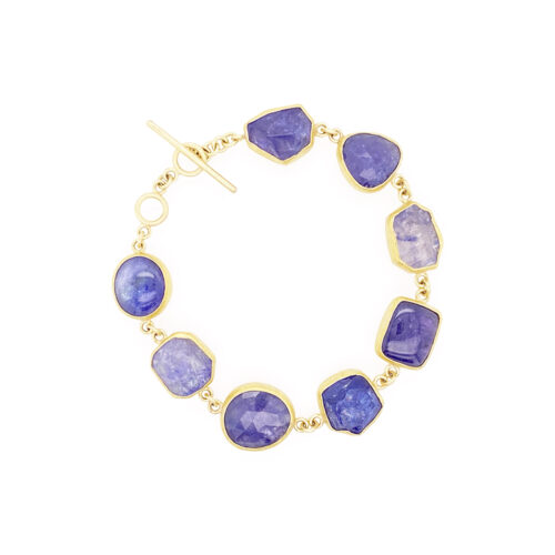 multi-cut tanzanite bracelet