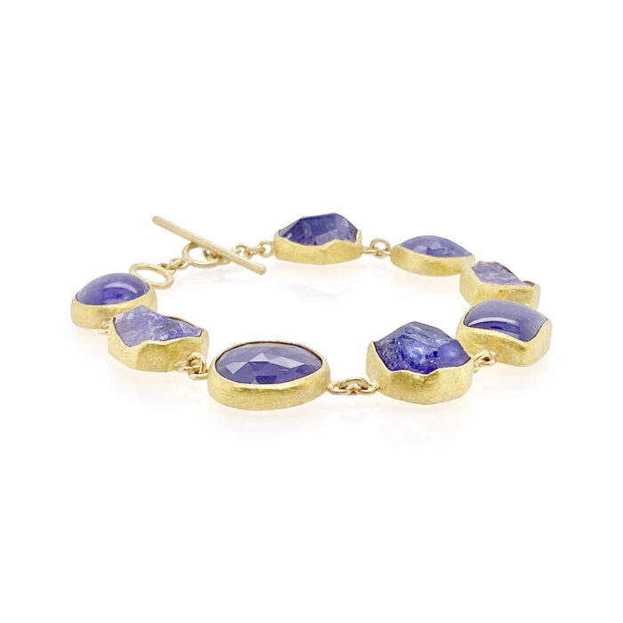 multi-cut tanzanite bracelet