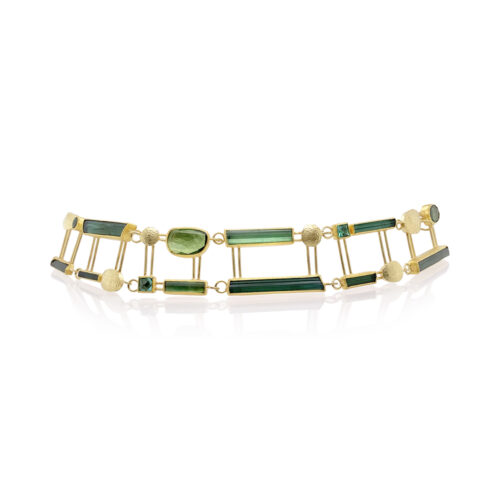 multi-green tourmaline bracelet