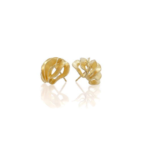 WAVE BALL EARRINGS IN 18K