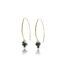 navette earrings with 5 black diamond briolettes
