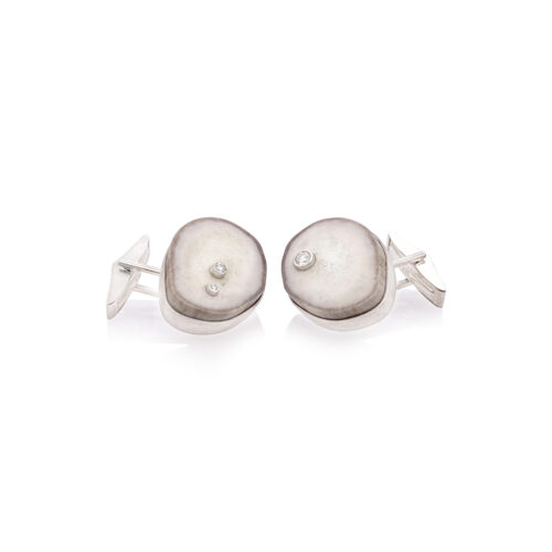 Antler cuff links with diamonds