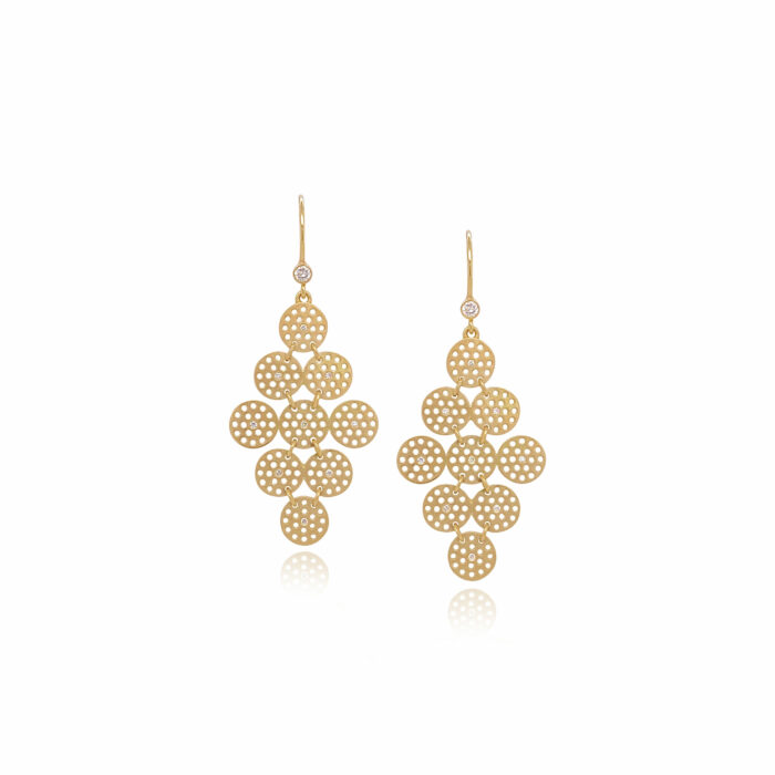 Prelude Chandelier earrings with white diamonds