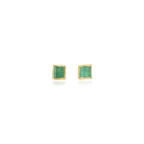 emerald crystal earrings