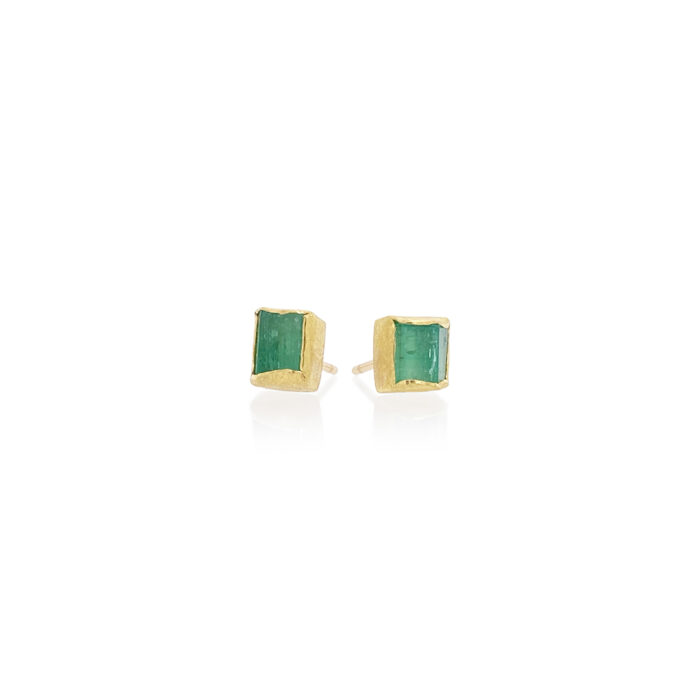 emerald crystal earrings