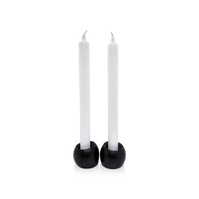 Beach Stone steel candlesticks