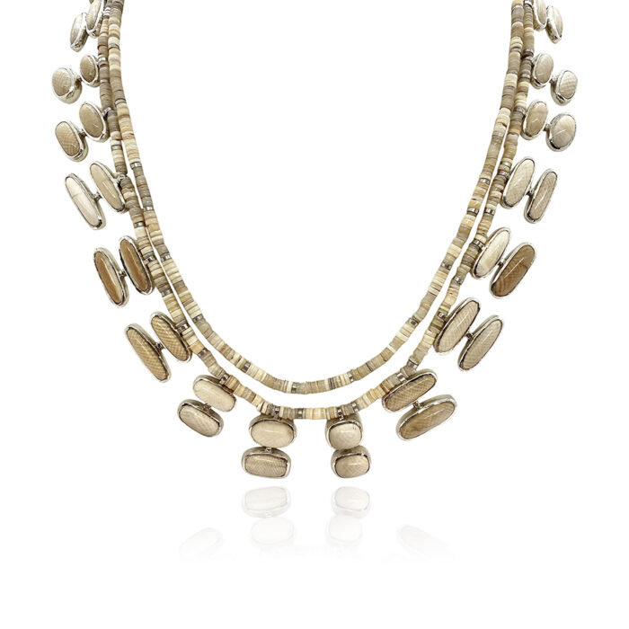 Mastadon Ivory and shell Necklace