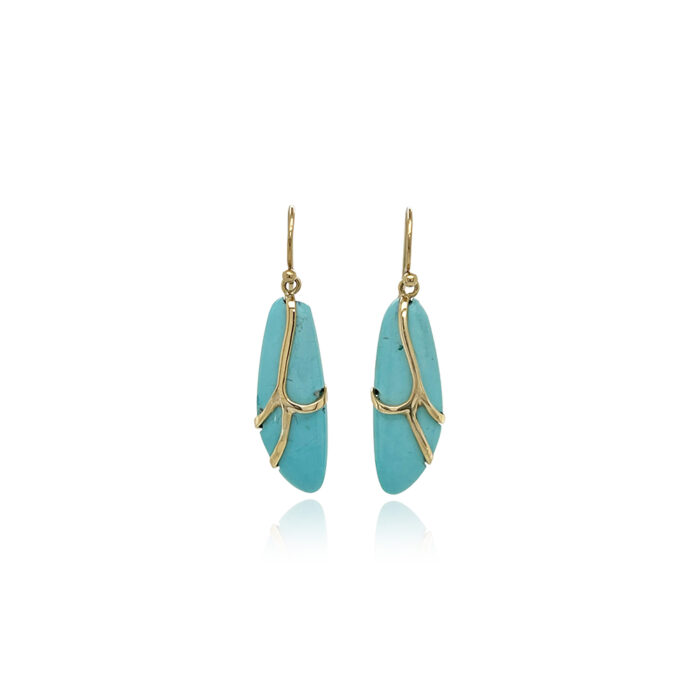 turquoise butterfy earrings