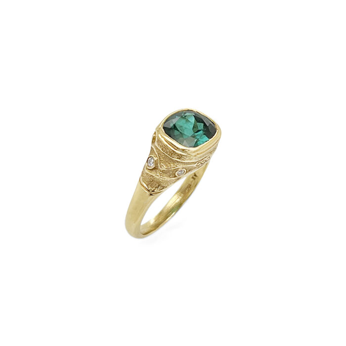 green tourmaline ring