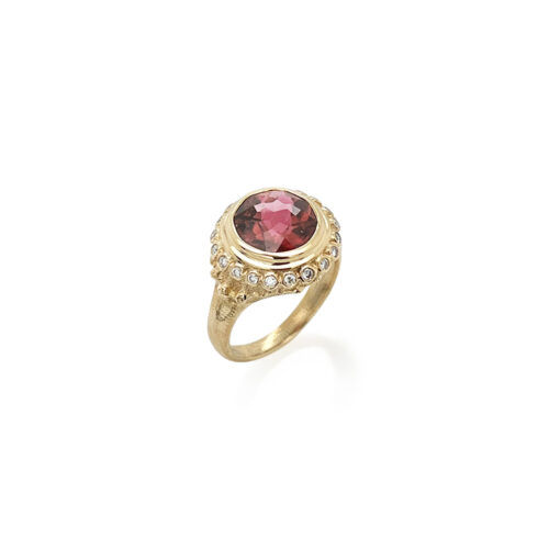 large pink tourmaline ring