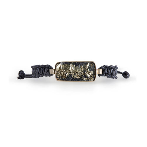 pyrite in slate bracelet
