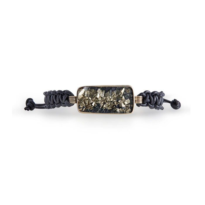 pyrite in slate bracelet