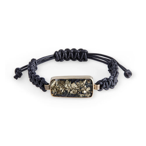 pyrite in slate bracelet