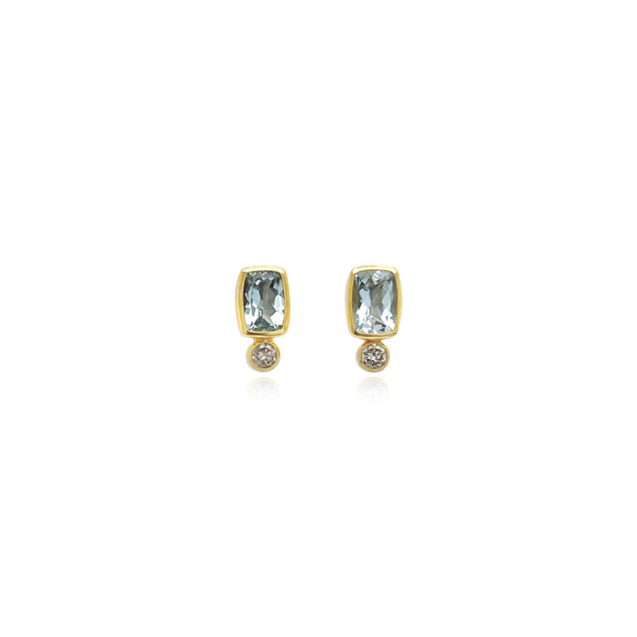 aquamarine and diamond earrings