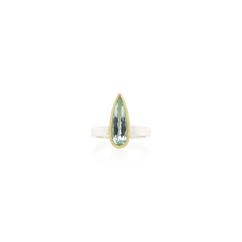 long drop aquamarine ring