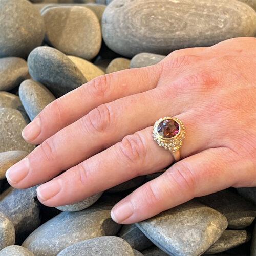 tourmaline diamond ring