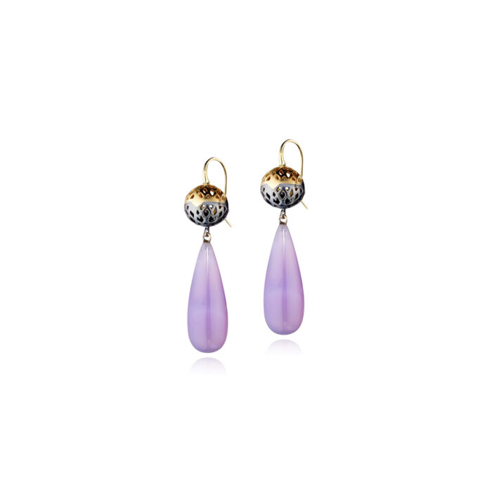 chalcedony drop earrings