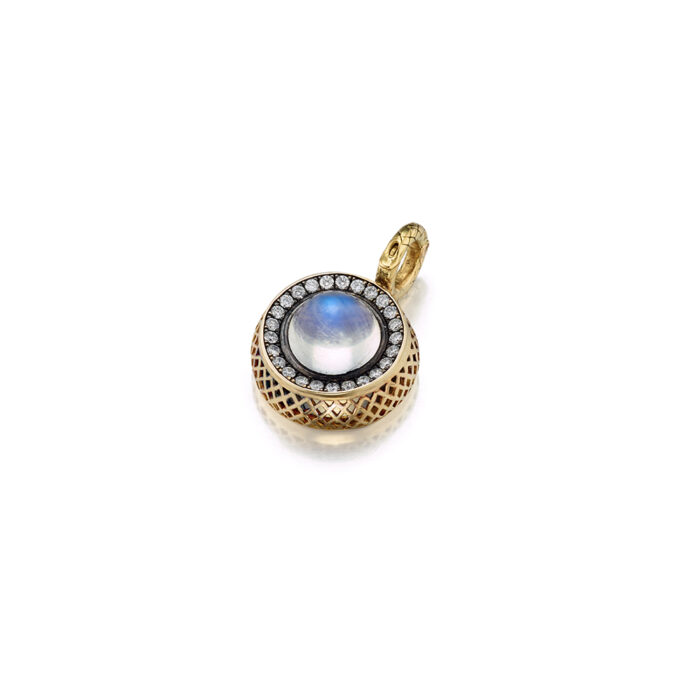 moonstone and diamond pendant