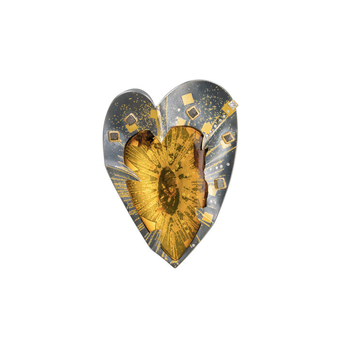 amber brooch