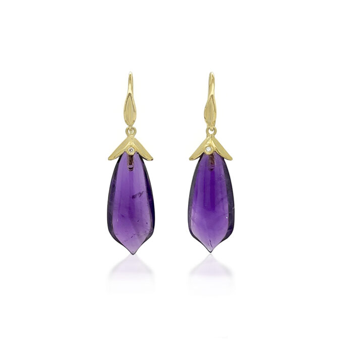 pagoda amethyst earrings