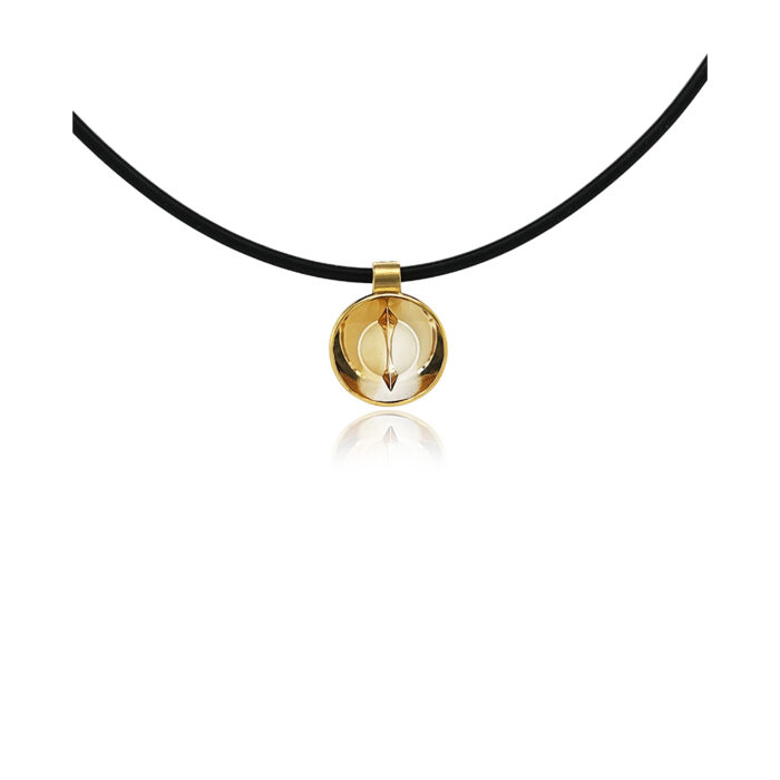 "Magic Eye" necklace in Citrine