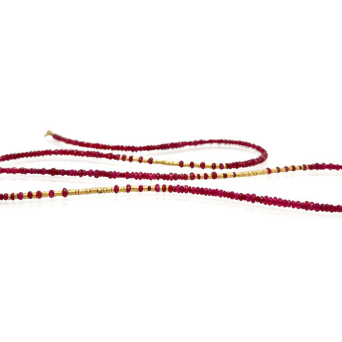 Rondell Ruby beaded necklace