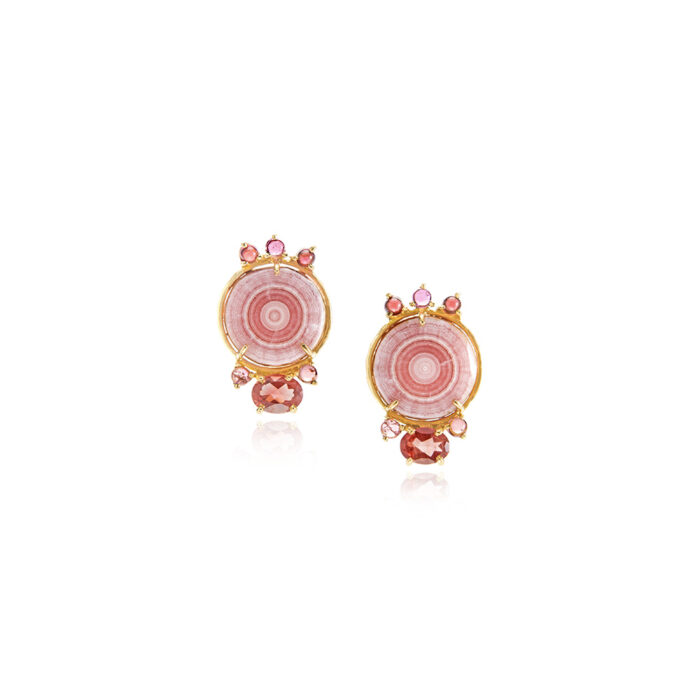 "Dalies" earrings with Rhodochrosite