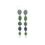5 pebble earrings in green