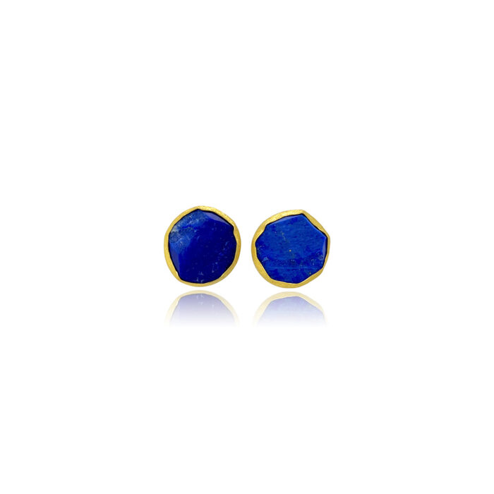 natural surface lapis earrings