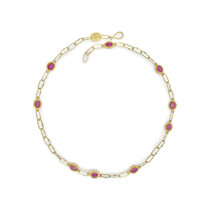 dark pink sapphire necklace