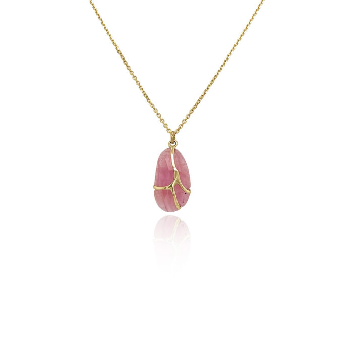 pink sapphire butterfly pendant