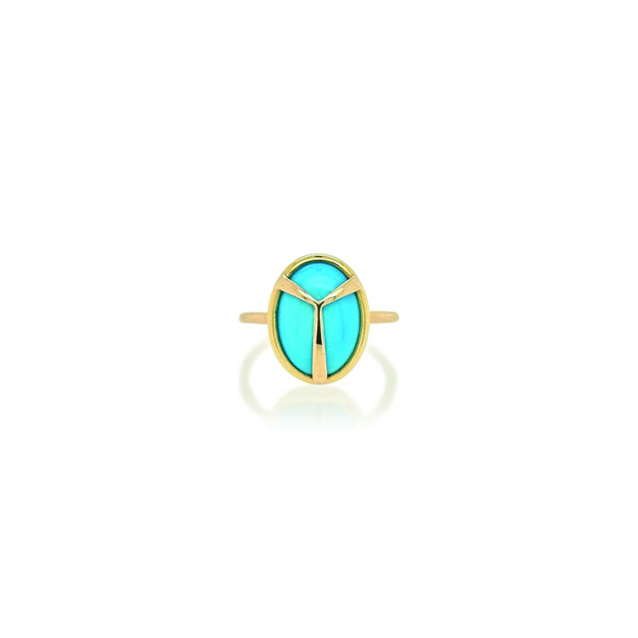 Lucky Scarab ring with Turquoise