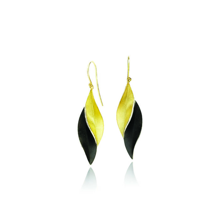 duel toned embrace earrings