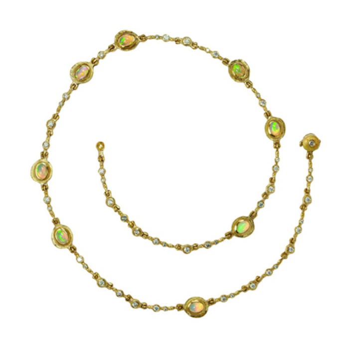 ethiopian Opal "In the clouds" necklace