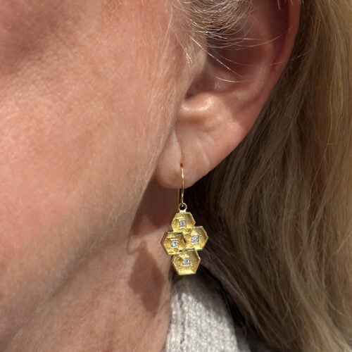 hive earrings with French wires