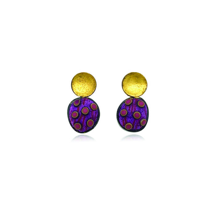 polymer and gold leaf studs