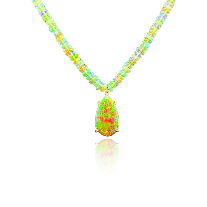 Ethiopian opal pendant and necklace