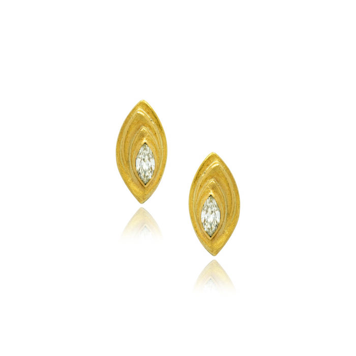 navette diamond earrings