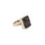 natural surface obsidian ring