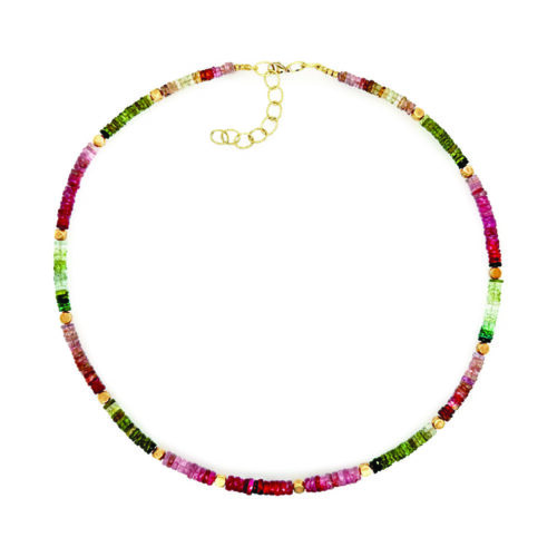 Tourmaline rondelle necklace