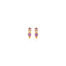 pink sapphire and diamond stud hoop earrings