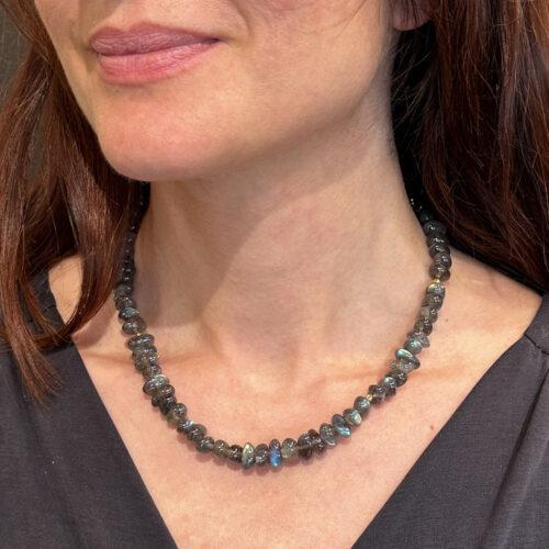 Labradorite pebble necklace