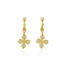 Fleur de lis diamond drop earrings